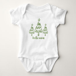Body Para Bebê Caprichoso Desenho à Mão Verde Rabiscado
