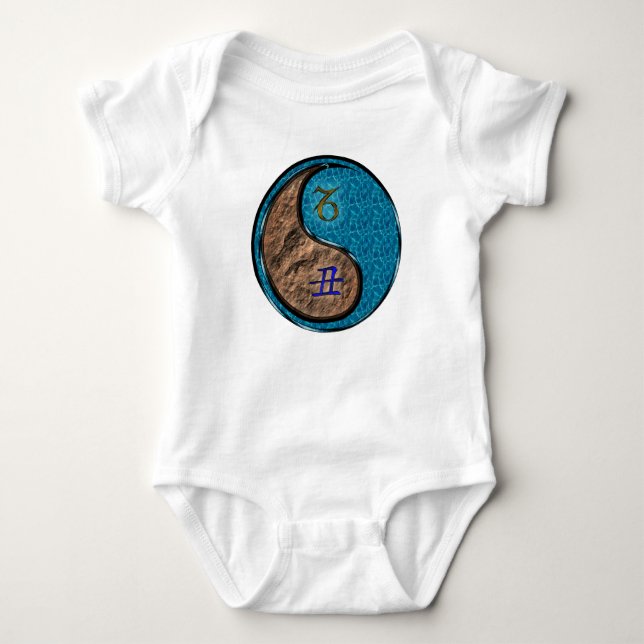 Body Para Bebê Capricórnio & Boi de Água (Frente)
