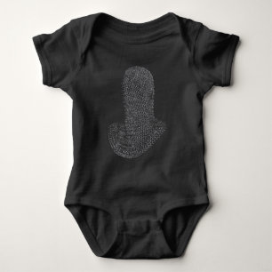 Body Para Bebê Capuz de Guerreiro de Cota de Malha