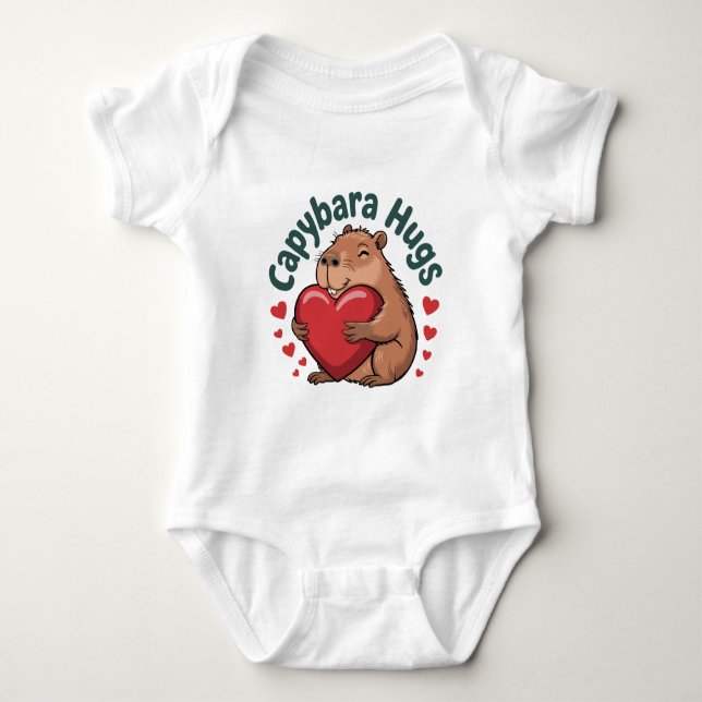Body Para Bebê Capybara Hugs (Frente)