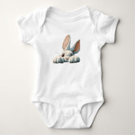 Body Para Bebê Cara de Coelho Fofo | Design de Coelho Kawaii