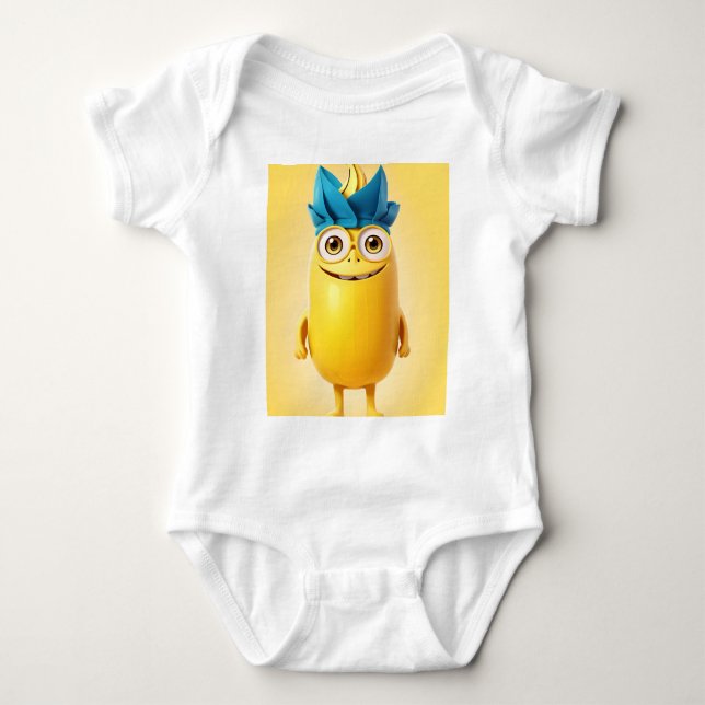 Body Para Bebê Caráter engraçado da banana (Frente)