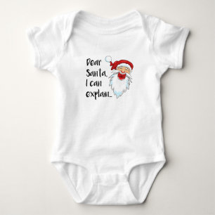 Body Para Bebê Caro Papai noel, eu posso explicar…