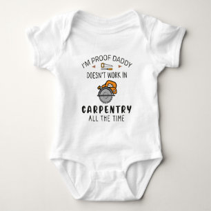 Body Para Bebê Carpintaria Engraçado Pai Woodworker Carpentry