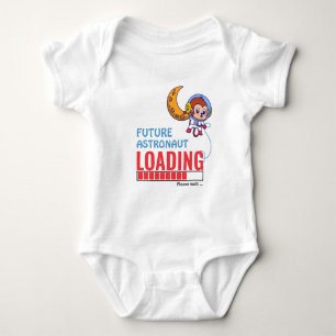 Body Para Bebê Carregamento do Astronauta Futuro Aniversário da