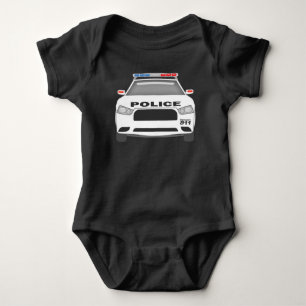 Body Para Bebê Carro de Polícia 911 Crianças