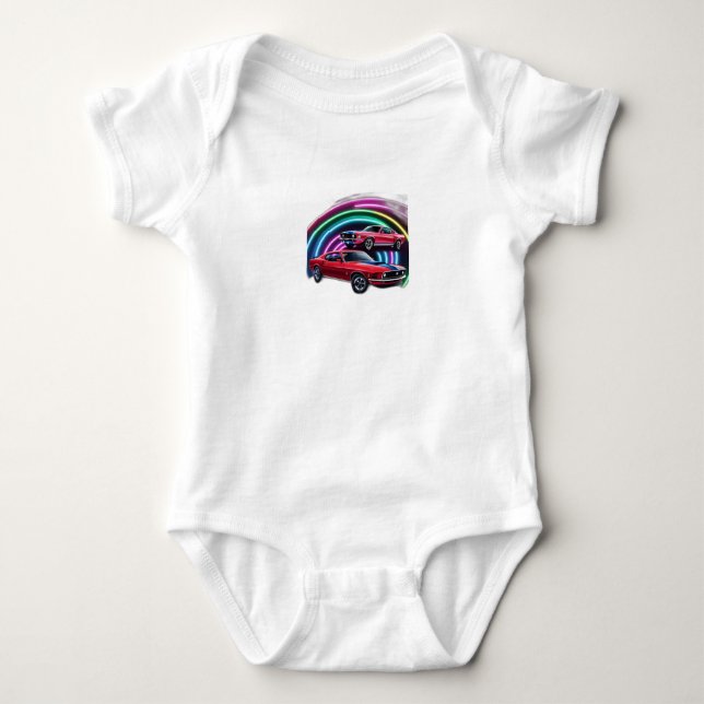 Body Para Bebê carro músculo clássico (Frente)