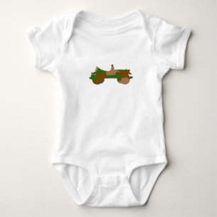 Body Para Bebê carro retrô camuflado