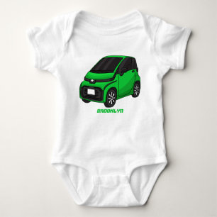 Body Para Bebê Carro verde e fino