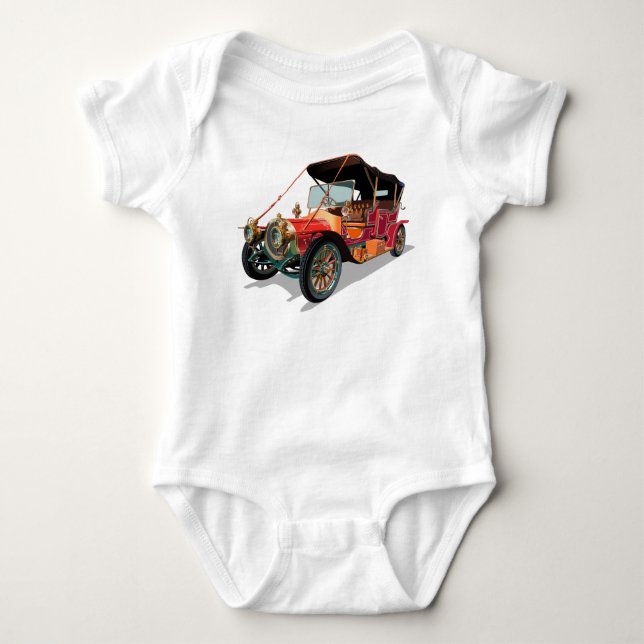 Body Para Bebê Carro vintage (Frente)