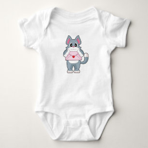 Body Para Bebê Carta Cat Love