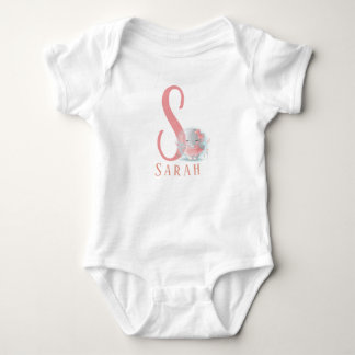 Body Para Bebê Carta Personalizada e Nome Bebê Bodycase