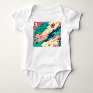 Body Para Bebê Cartaz Geométrico de Trendy Memphis