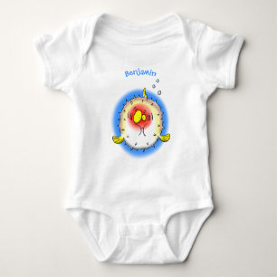 Body Para Bebê Cartografia de peixe-porco-espinho-espinho