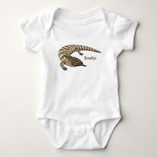 Body Para Bebê Cartografia de répteis de lagarto azul
