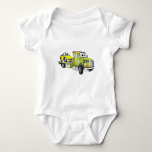Body Para Bebê Cartografia Verde Flatbed Tow Truck