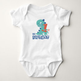 Body Para Bebê Cartoon Bonito Dinossauros primeiro aniversario Be