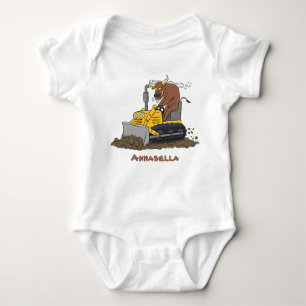 Body Para Bebê Cartoon buldozer engraçado
