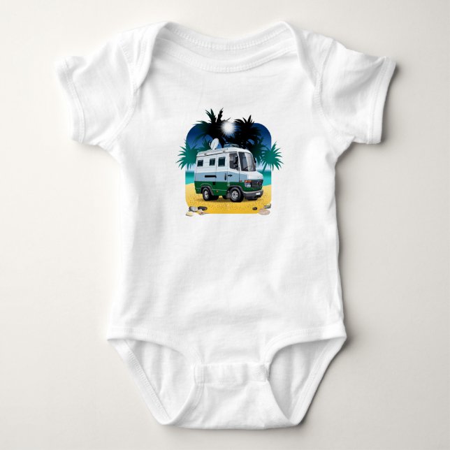 Body Para Bebê Cartoon Camper (Frente)