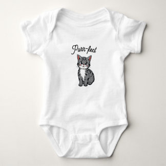 Body Para Bebê Cartoon Cat Purr-fect