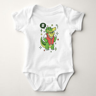 Body Para Bebê Cartoon Crocodilo