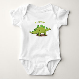 Body Para Bebê Cartoon de dinossauros de stegossauro engraçado