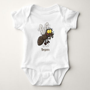 Body Para Bebê Cartoon de insetos com mosca espinhenta
