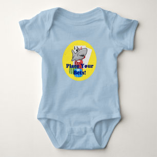 Body Para Bebê Cartoon de jogo de cartaz engraçado com Chips de p