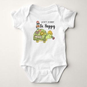 Body Para Bebê Cartoon de Kawaii Tortoise, um colorido bonito, se