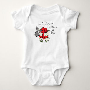 Body Para Bebê Cartoon de Ovelhas de Natal