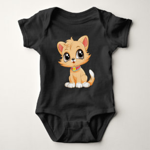 Body Para Bebê Cartoon Gato Adorável