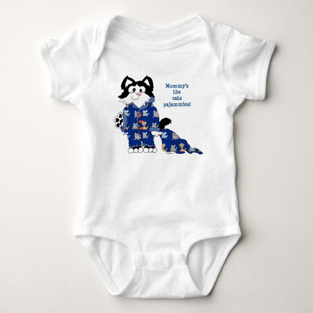 Body Para Bebê Cartoon Gato Engraçado Bebê Bonito (Frente)