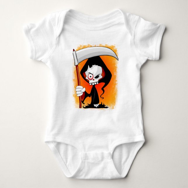 Body Para Bebê Cartoon Grim Reaper (Frente)