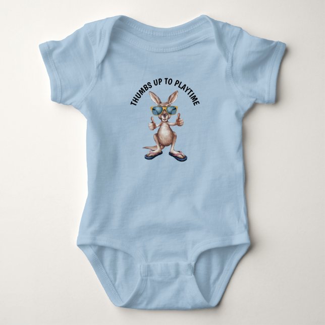 Body Para Bebê Cartoon Kangaroo (Frente)