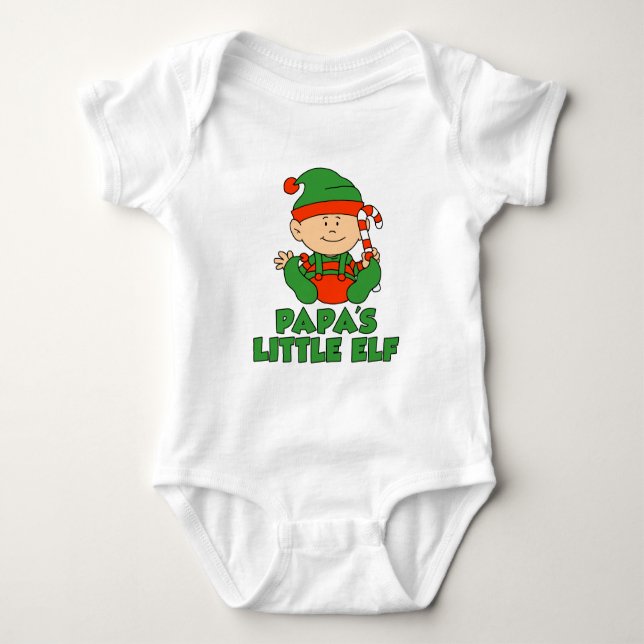 Body Para Bebê Cartoon LiTtle Elf do Papa (Frente)