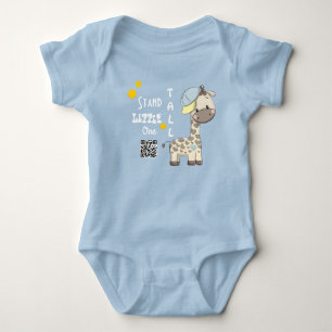 Body Para Bebê Cartoon Personalizado Menino Garoto Girafa Bebê Ro