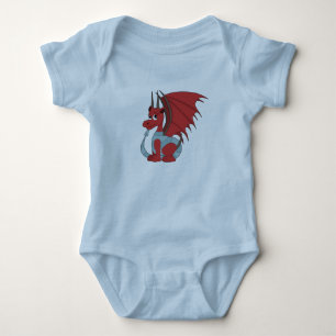 Body Para Bebê Cartoon Red Dragon