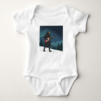 Body Para Bebê Cartoon Rocker Dog Under the Stars