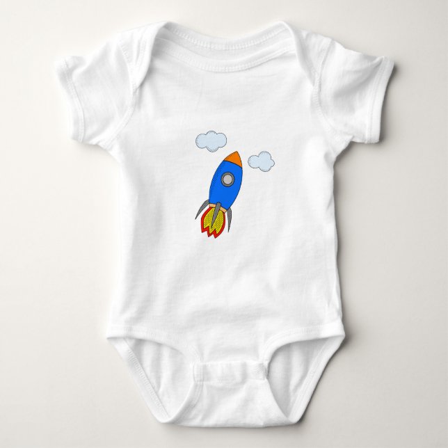 Body Para Bebê Cartoon Rocket (Frente)