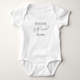 Body Para Bebê Cartucho personalizado de bebê "Bem-vindo ao Mundo