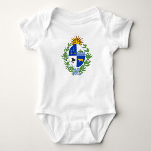 Body Para Bebê Casaco de Armas do Uruguai