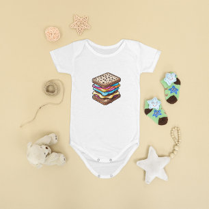 Body Para Bebê Casaco de bebê com Sorvete adorável