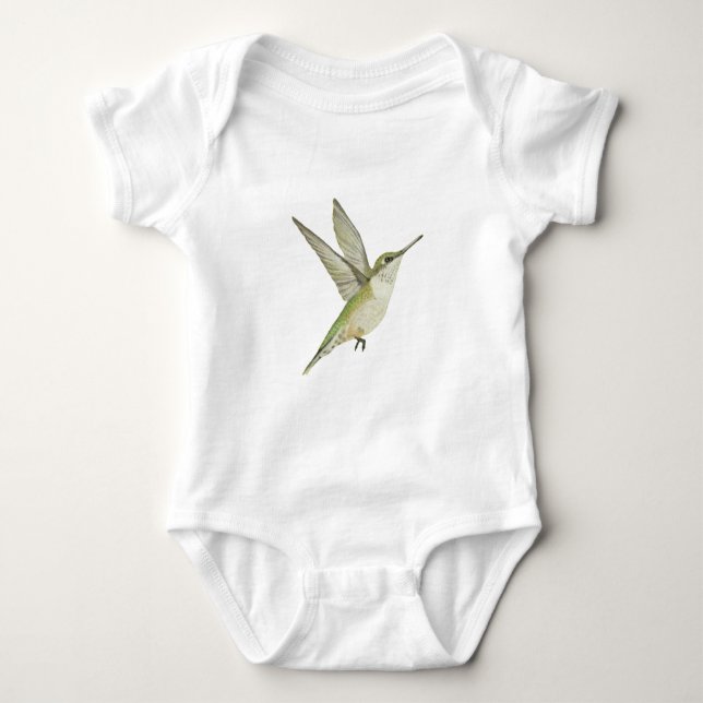 Body Para Bebê Casaco de bebê de beija-flor (Frente)