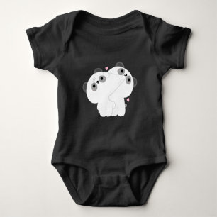 Body Para Bebê Casal Panda