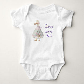 Body Para Bebê Casarinho Fofo Pastel Fé Pato Flores Laço