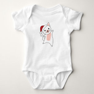 Body Para Bebê Cat Natal Neve Inverno Animais de inverno Gatos Be