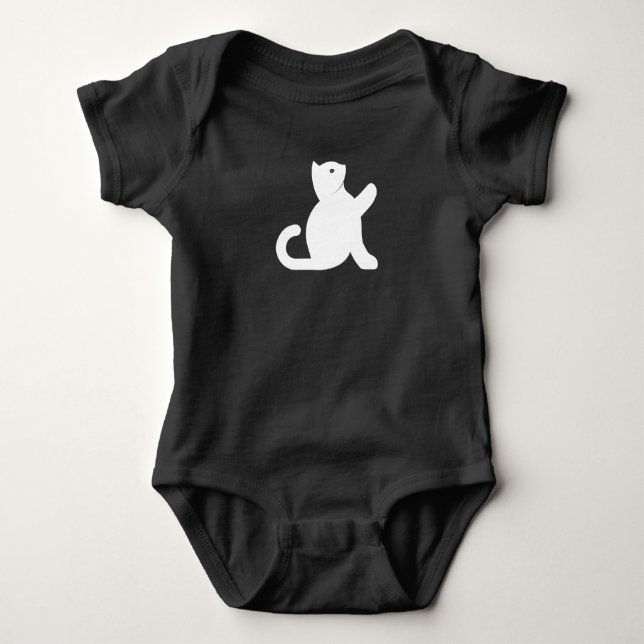 Body Para Bebê Cat Says Hello (Frente)