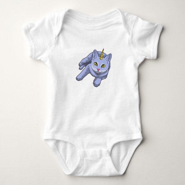 Body Para Bebê Cat Unicorn (Frente)