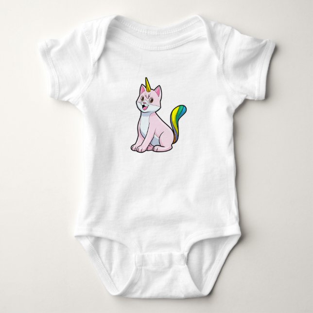 Body Para Bebê Cat Unicorn (Frente)