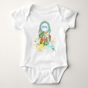 Body Para Bebê Catcher de sonhos personalizado com respingos